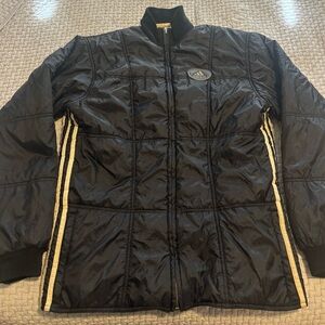 Vintage Y2K Adidas Black Puffer Coat Size Medium